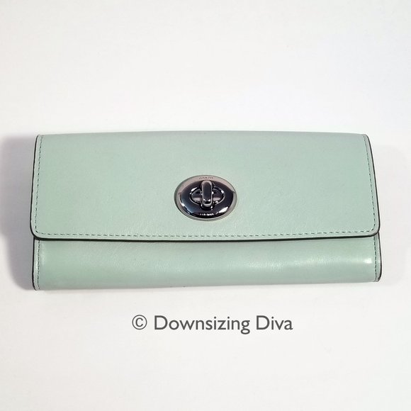 COACH Slim Envelope Wallet - Seaglass - Picture 2 of 6